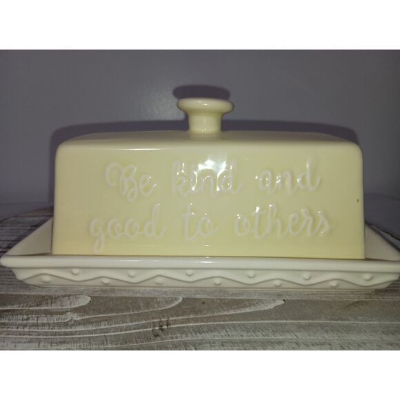 MARY & MARTHA:  Kind and Good Butter Dish "Be Kind & Good to Others" - Picture 1 of 7